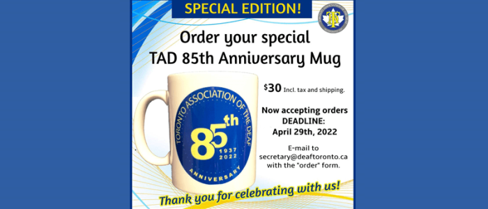 Order your special TAD 8th Anniversary Mug!